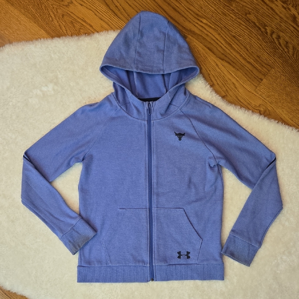 Under Armour Blue/Purple Full Zip Sweatshirt, Girls Large, Great Condition